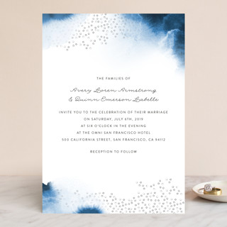 Watercolor Dots Wedding Invitations
