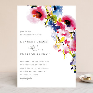 Technicolor Flora Wedding Invitations