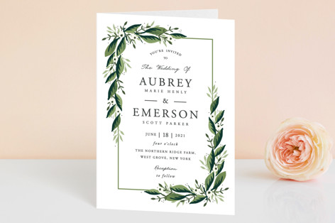 Paradise Folded Petite Wedding Invitations