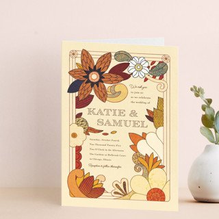 Nouveau Love Folded Petite Wedding Invitations
