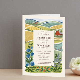 Farm and Field Folded Petite Wedding Invitations