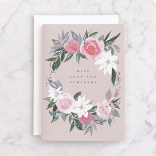 Comforting flowers Individual Sympathy Greeting Cards