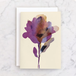 Elegant flower Individual Sympathy Greeting Cards