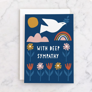 Scandi Dove Individual Sympathy Greeting Cards