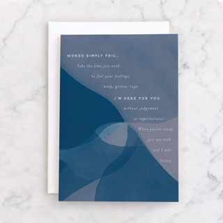 Words Simply Fail Individual Sympathy Greeting Cards