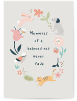 furry friends Individual Sympathy Greeting Cards