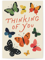 Butterfly Individual Sympathy Greeting Cards