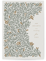Our hearts are breaking Individual Sympathy Greeting Cards