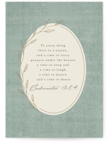 Ecclesiastes Individual Sympathy Greeting Cards