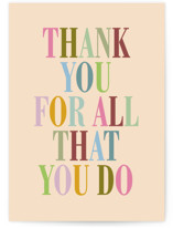 You Individual Thank You Greeting Cards