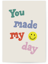 Made My day Individual Thank You Greeting Cards
