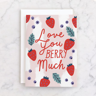 love you berry much Individual Valentine's Day Greeting Cards