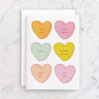 Conversation Hearts Individual Valentine's Day Greeting Cards