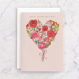 Hearts and Flowers Individual Valentine's Day Greeting Cards