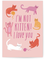 kitten love Individual Valentine's Day Greeting Cards