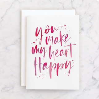 Heart Happy Individual Valentine's Day Greeting Cards