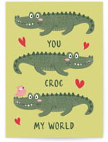 You Croc my World Individual Valentine's Day Greeting Cards
