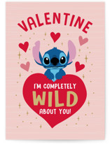 Disney's Stitch Wild About You Valentine Individual Valentine's Day Greeting Cards
