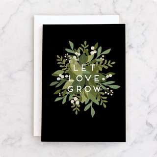 Laurel of Greens Individual Wedding Greeting Cards