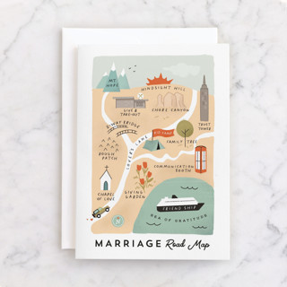 Marriage Road Map Individual Wedding Greeting Cards