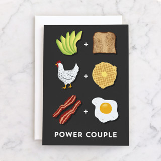 Power Couple Individual Wedding Greeting Cards