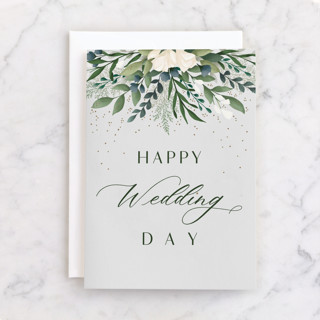 Modern Floral Individual Wedding Greeting Cards