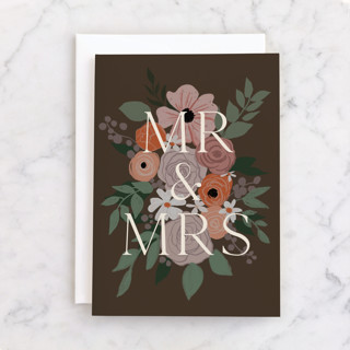 Mr and Mrs Individual Wedding Greeting Cards