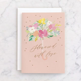 Showered with Love Individual Wedding Greeting Cards