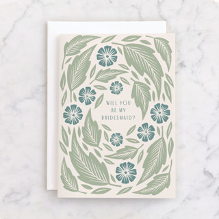 Floral Field Individual Wedding Greeting Cards