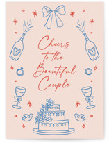 Couple Cheers Individual Wedding Greeting Cards