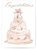 Cake Individual Wedding Greeting Cards