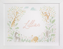 Petite Jungle Frame Children's Art Prints
