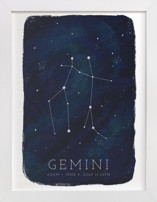 Zodiac Constellation Gemini Children's Art Prints