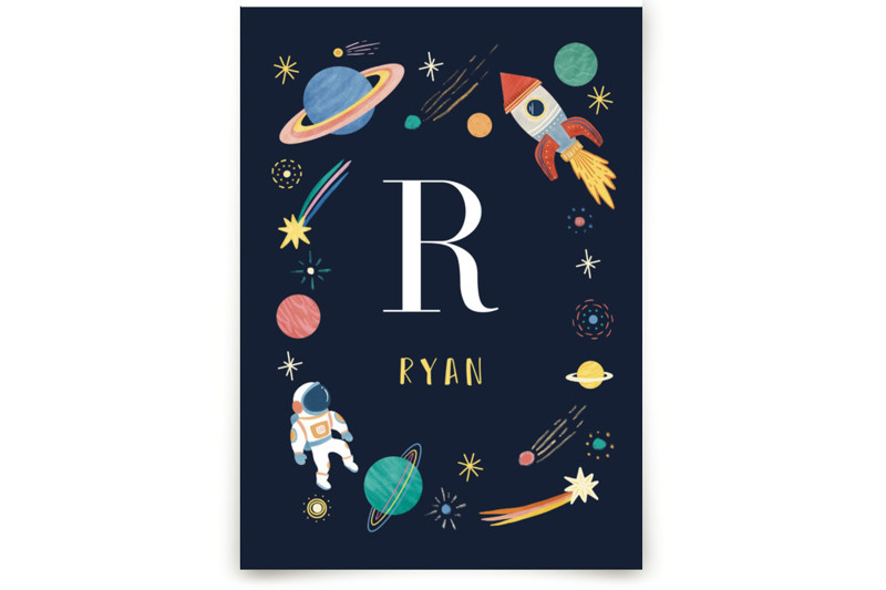 Space Adventure Children's Art Prints by Elly Minted