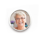 Custom Lapel Pin Silver Round Keepsakes