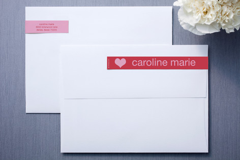 Watermelon Pink Skinnywrap™ Address Labels