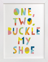 Buckle My Shoe Children's Art Prints