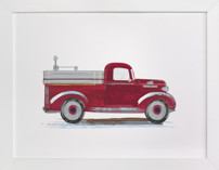 Vintage fire apparatus Children's Art Prints