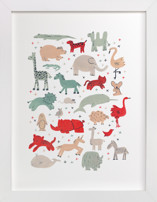 anim-alphabet Children's Art Prints