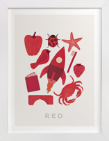 Ten Red Things Children's Art Prints