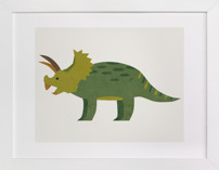 Triceratops Children's Art Prints