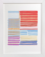 Peach Party Two Children's Art Prints