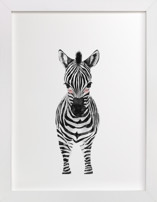 baby animal.zebra Children's Art Prints