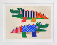 Crocodile friends Children's Art Prints
