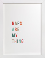 Naps Are My Thing Children's Art Prints
