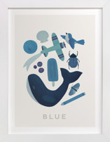 Ten Blue Things Children's Art Prints