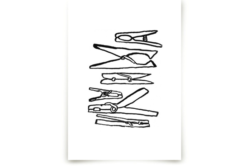 Clothespins 2 Children's Art Prints by Elliot Stokes Minted