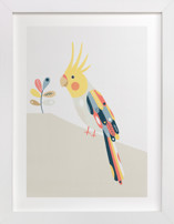 Cockatiel geometry Children's Art Prints