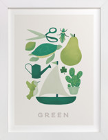 Ten Green Things Children's Art Prints