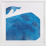 Big Blue Whale Children's Art Prints